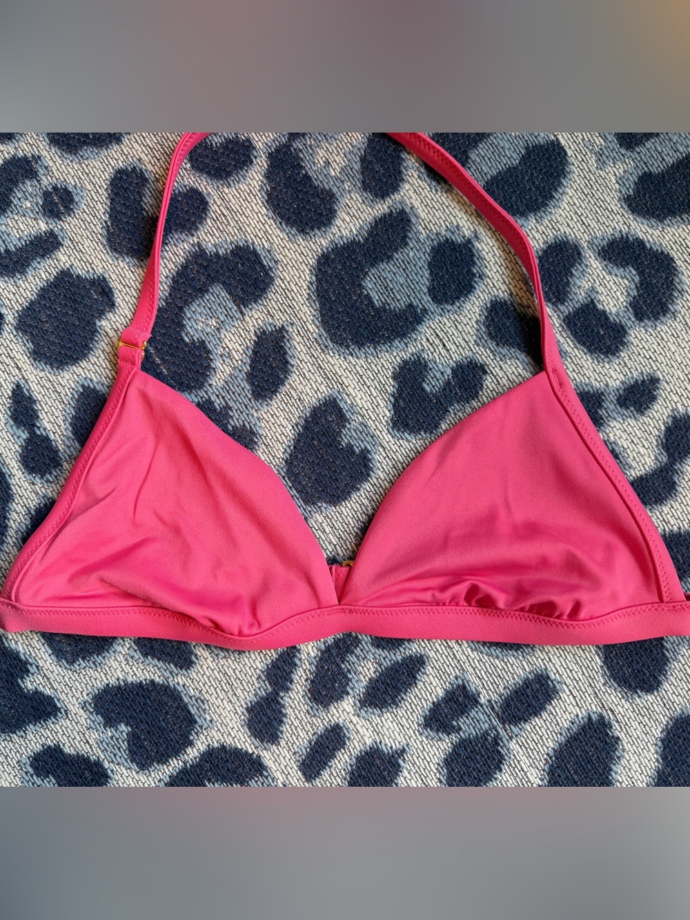 J. Crew Pink Triangle Bikini Top